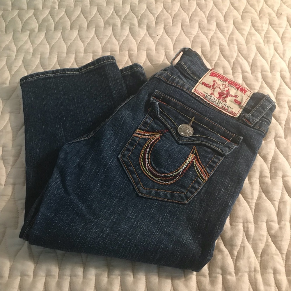 EUC True Religion crop jeans